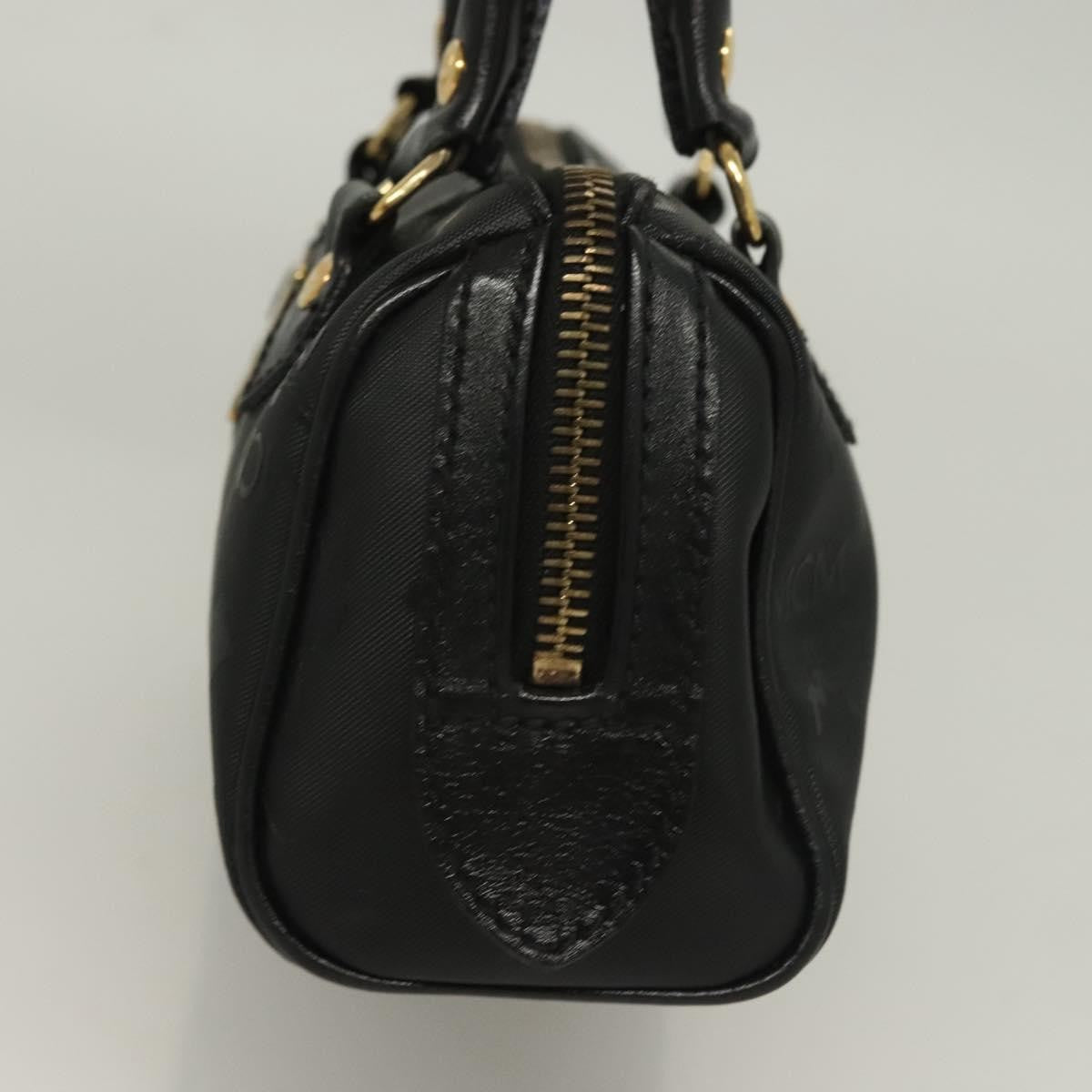 MCM Visetos Logogramme Canvas And Leather Black Canvas Handbag (Pre-Owned)