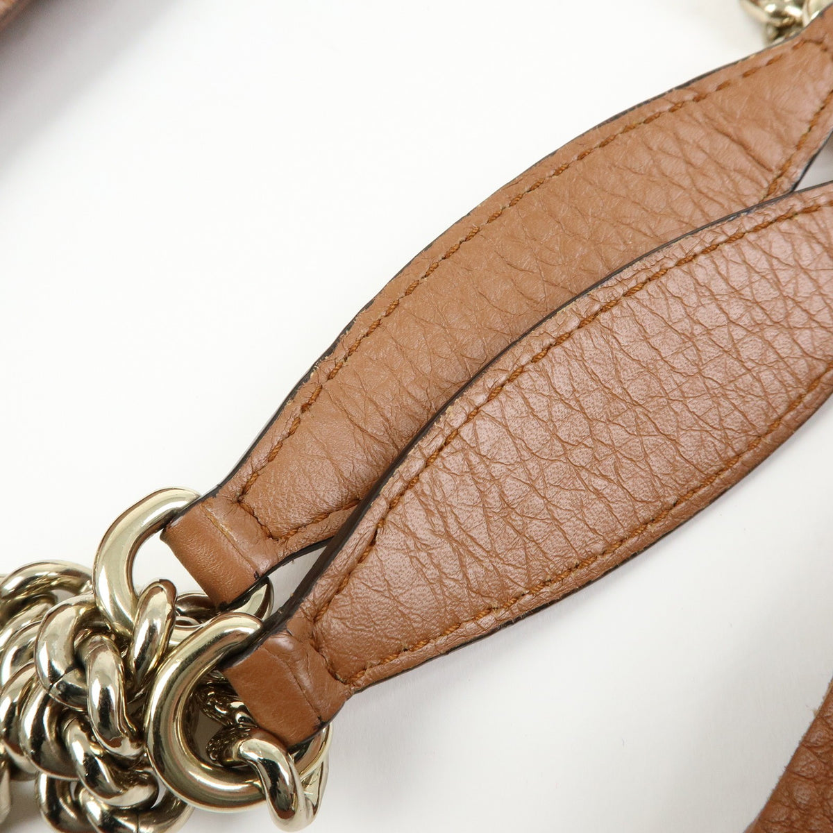 Gucci Soho Chain Strap Leather Brown Leather Shoulder Bag Bag (Pre-Owned)
