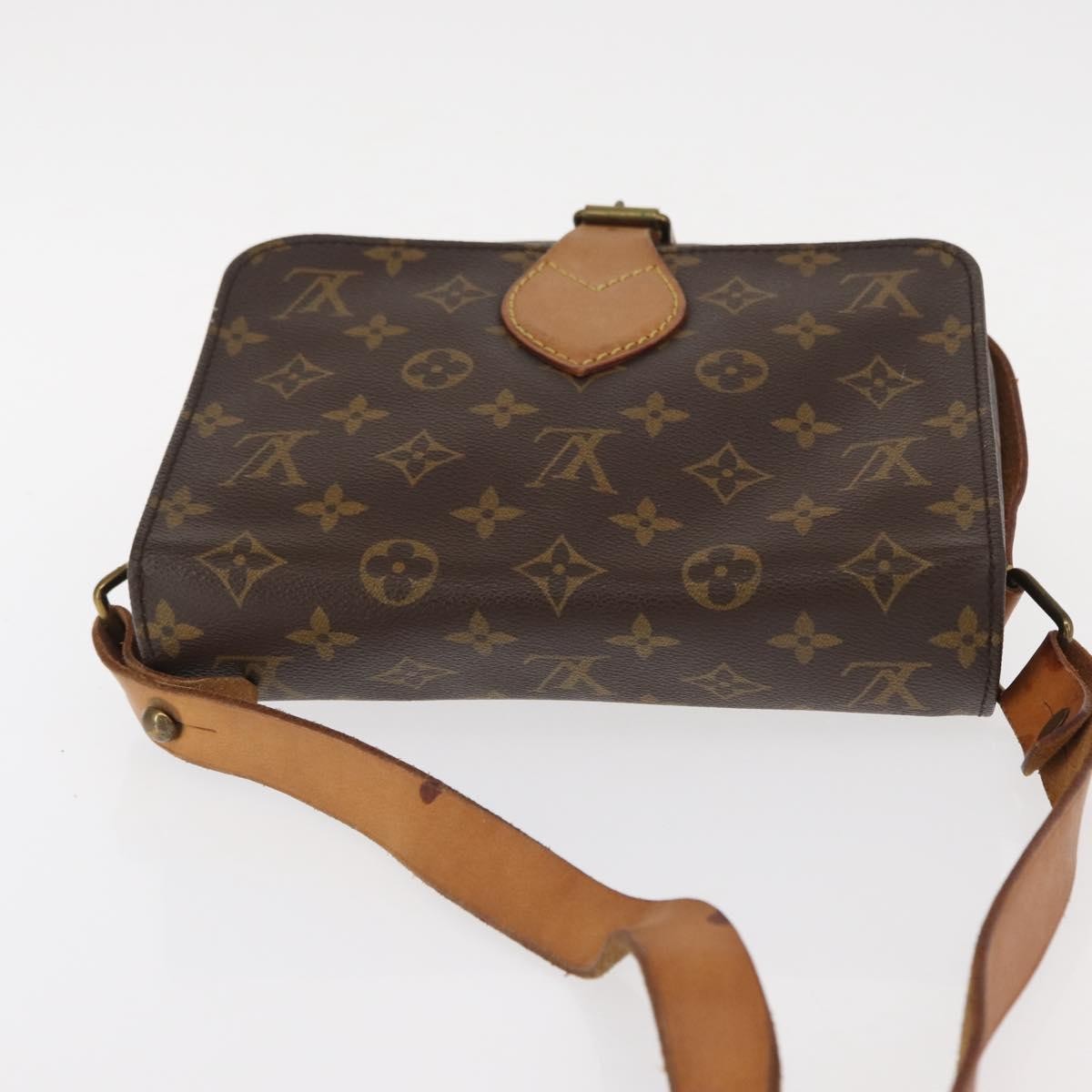 Louis Vuitton Cartouchiere Monogram Canvas Brown Canvas Shoulder Bag Bag (Pre-Owned)