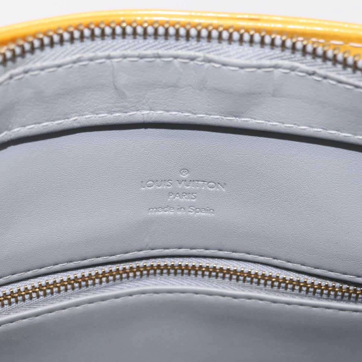 Louis Vuitton Houston Monogram Vernis Yellow Patent_Leather Handbag (Pre-Owned)