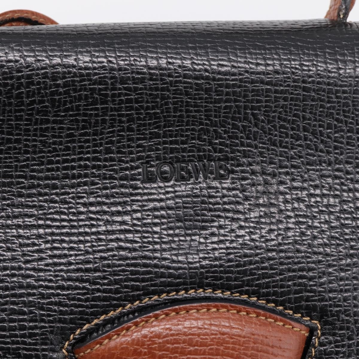 Loewe Barcelona Leather Black Leather Shoulder Bag Bag (Pre-Owned)