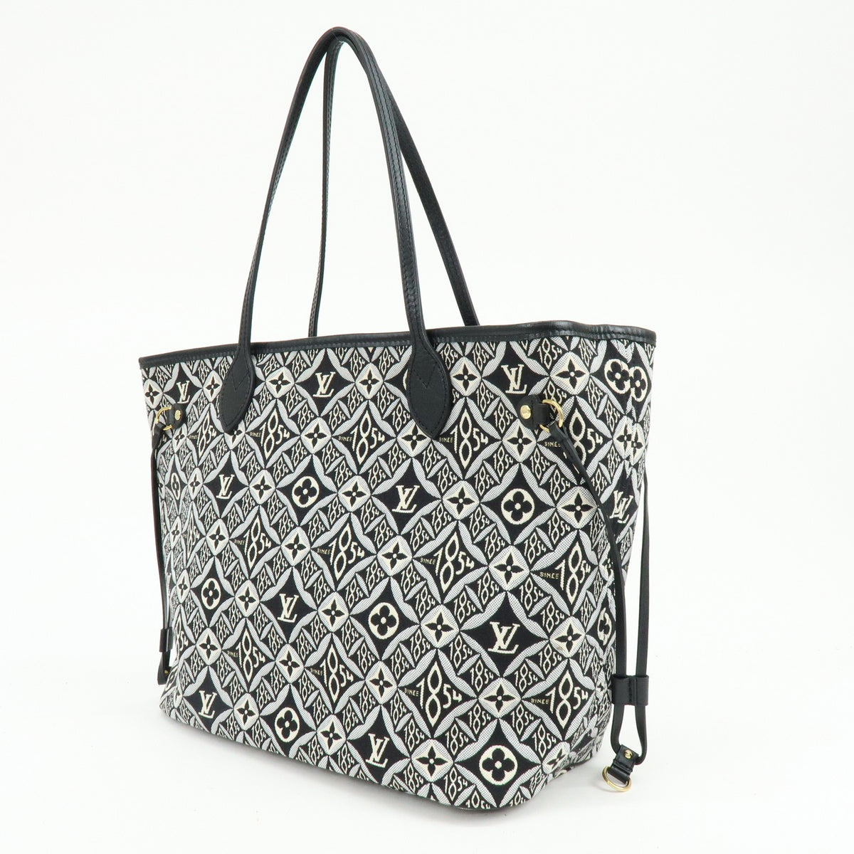 Louis Vuitton Neverfull Nm Limited Edition Since 1854 Monogram Jacquard Black Canvas Tote Bag Bag (Pre-Owned)