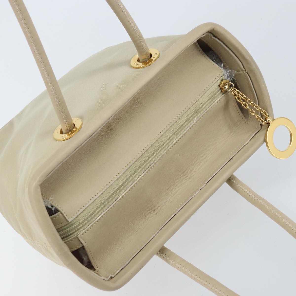 Celine Handbag Nylon Beige Nylon Handbag (Pre-Owned)