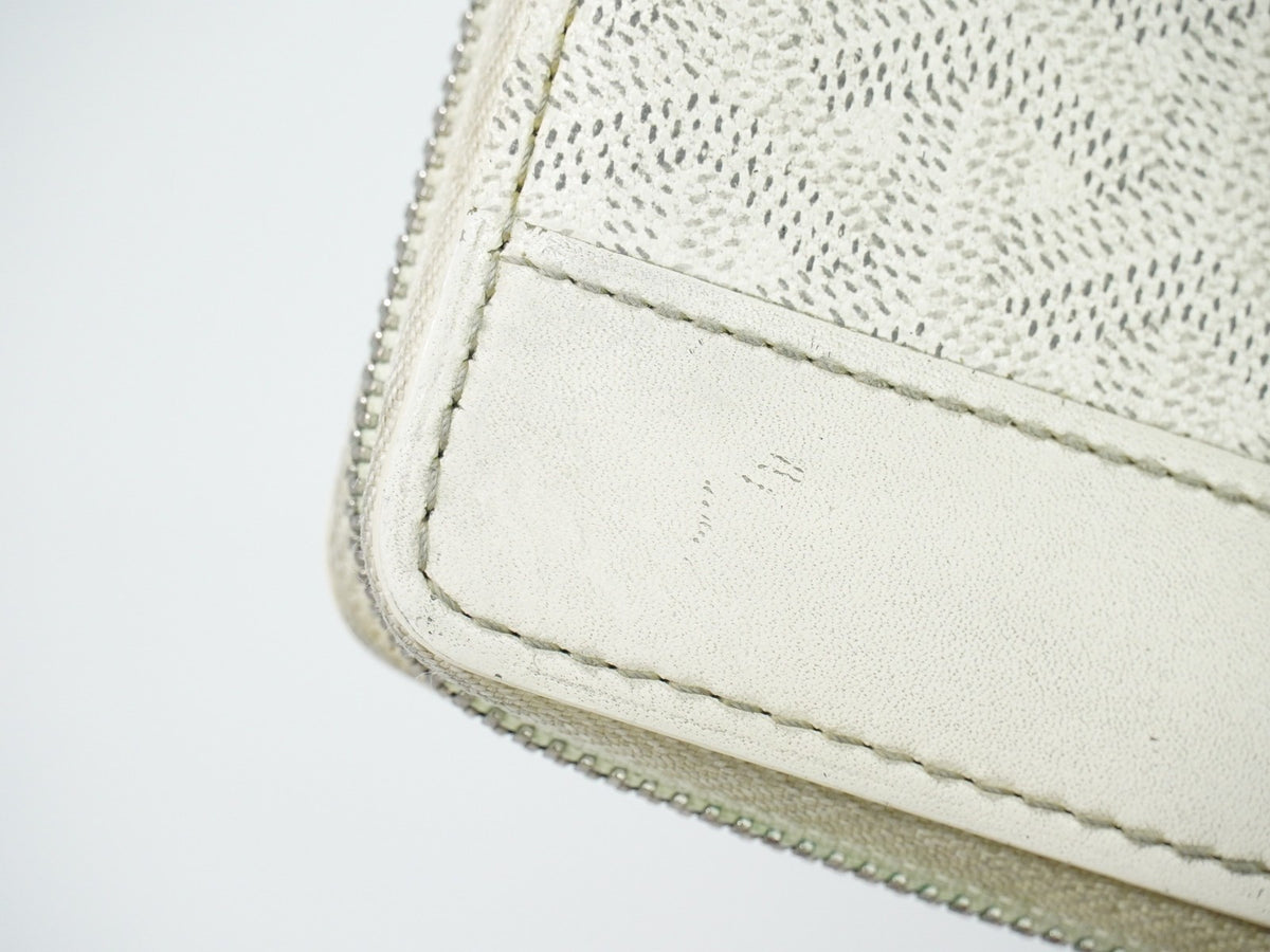 Goyard Matignon Zip Coated Canvas With Leather White Canvas Card Holders Accessory (Pre-Owned)