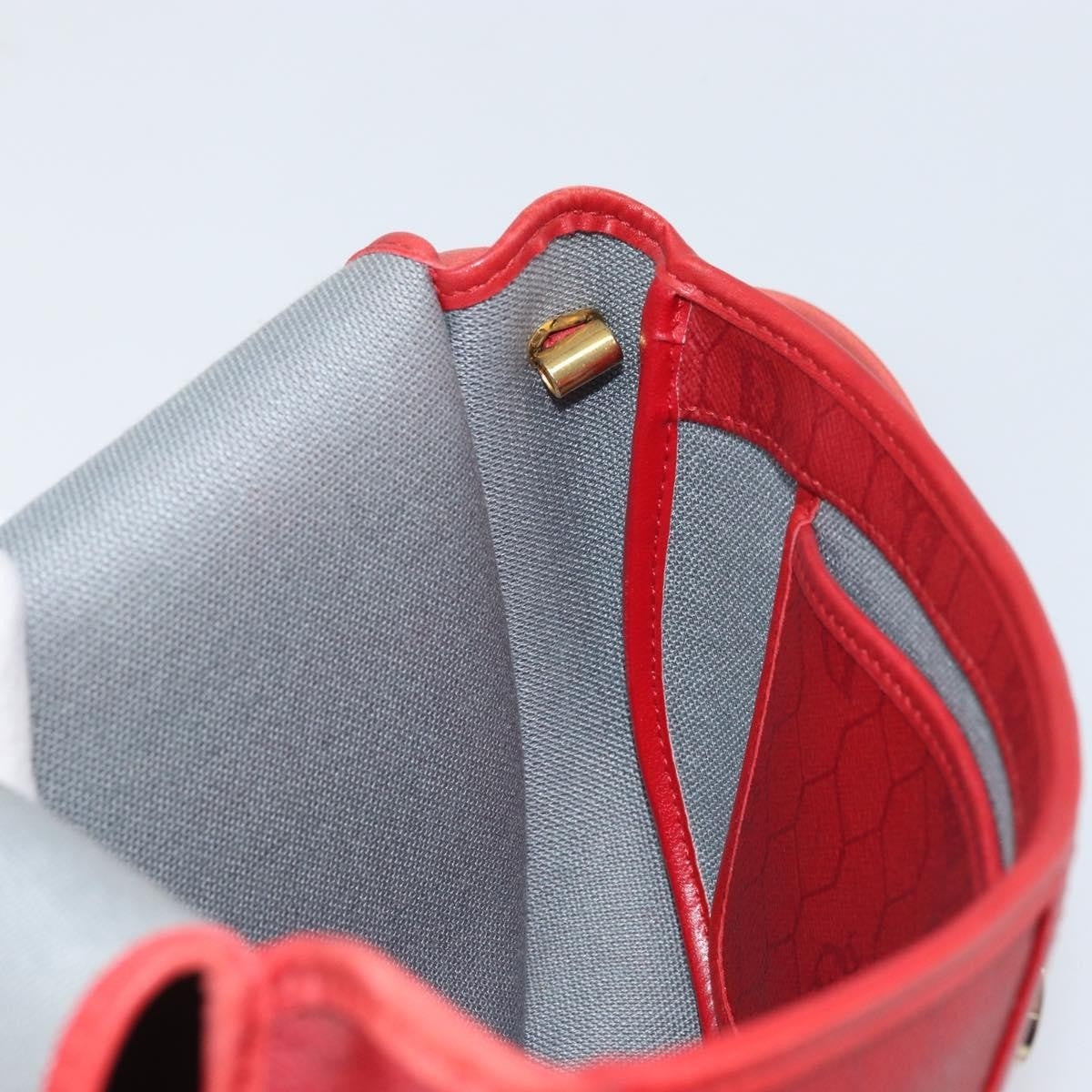 Christian Dior Vintage Honeycomb Flap Coated Canvas Red Pvc Shoulder Bag Bag (Pre-Owned)