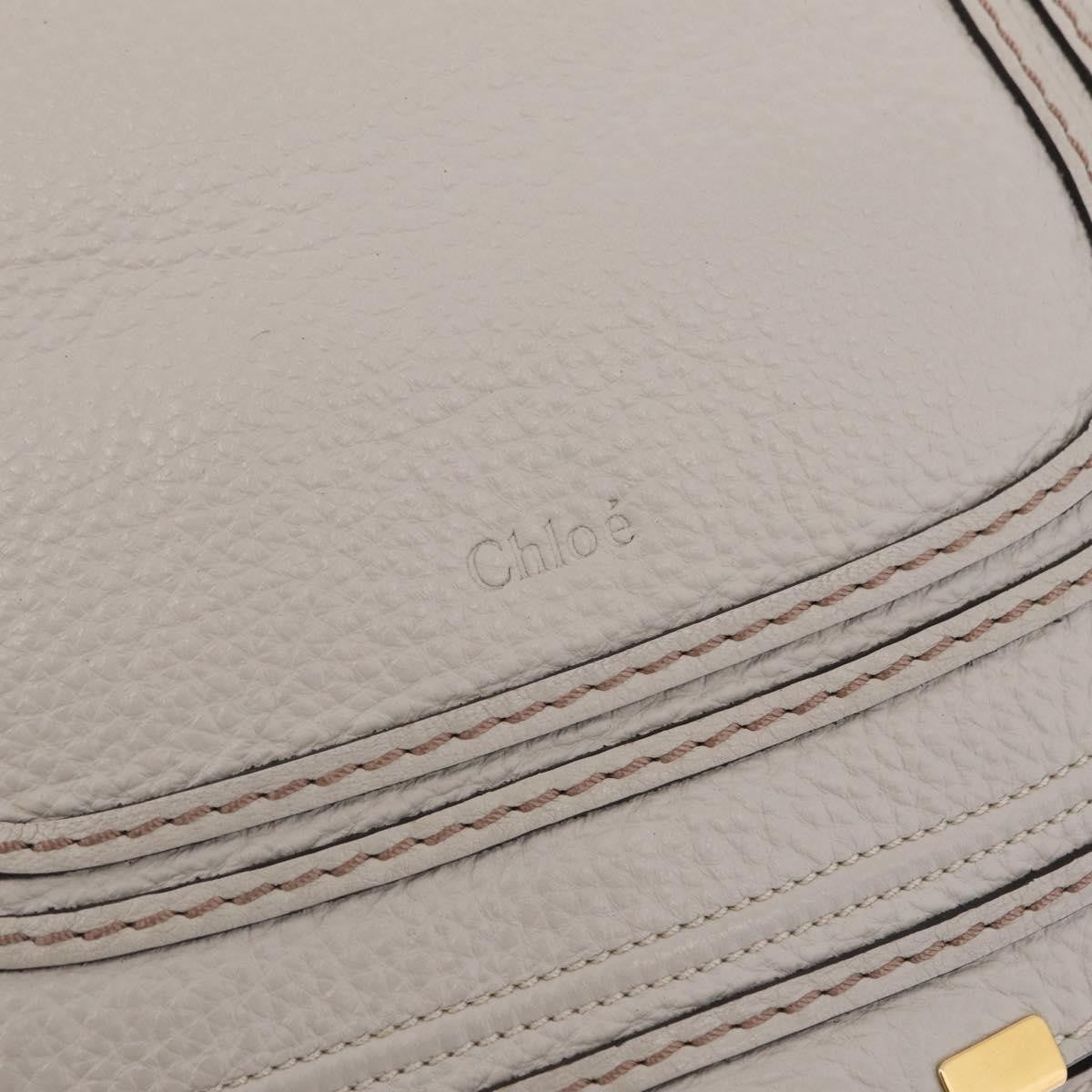 Chloe Marcie Satchel Leather Gray Leather Handbag (Pre-Owned)