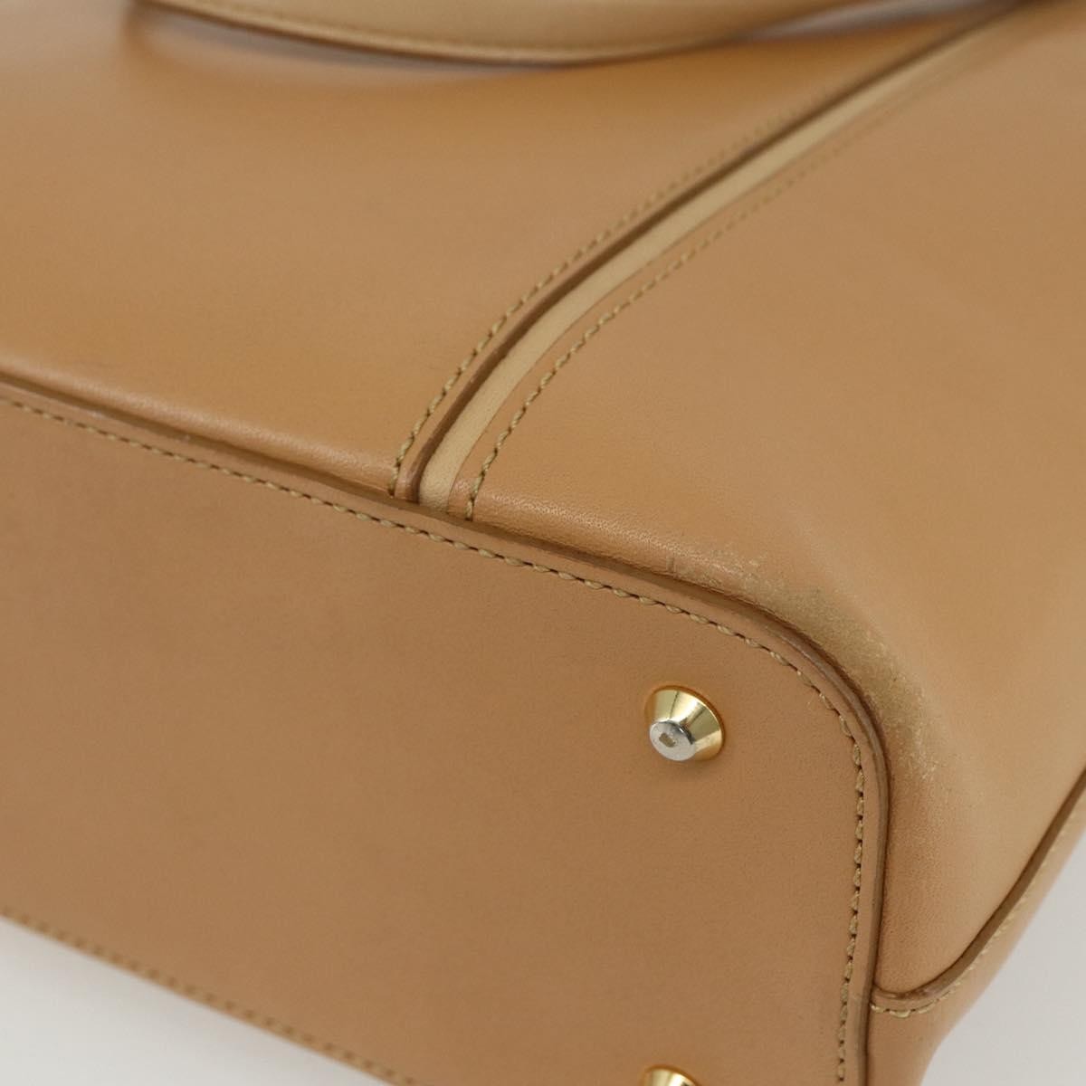 Burberry Vintage Leather Beige Leather Handbag (Pre-Owned)