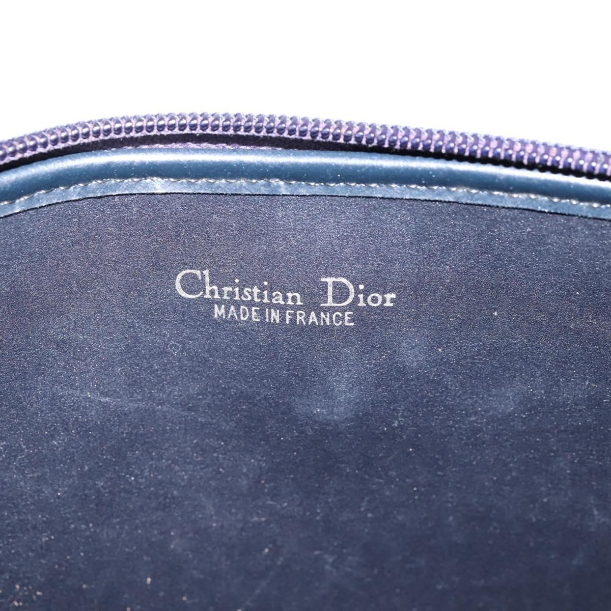 Christian Dior Wristlet Clutch Oblique Canvas Navy Canvas Clutche & Pouche Bag (Pre-Owned)
