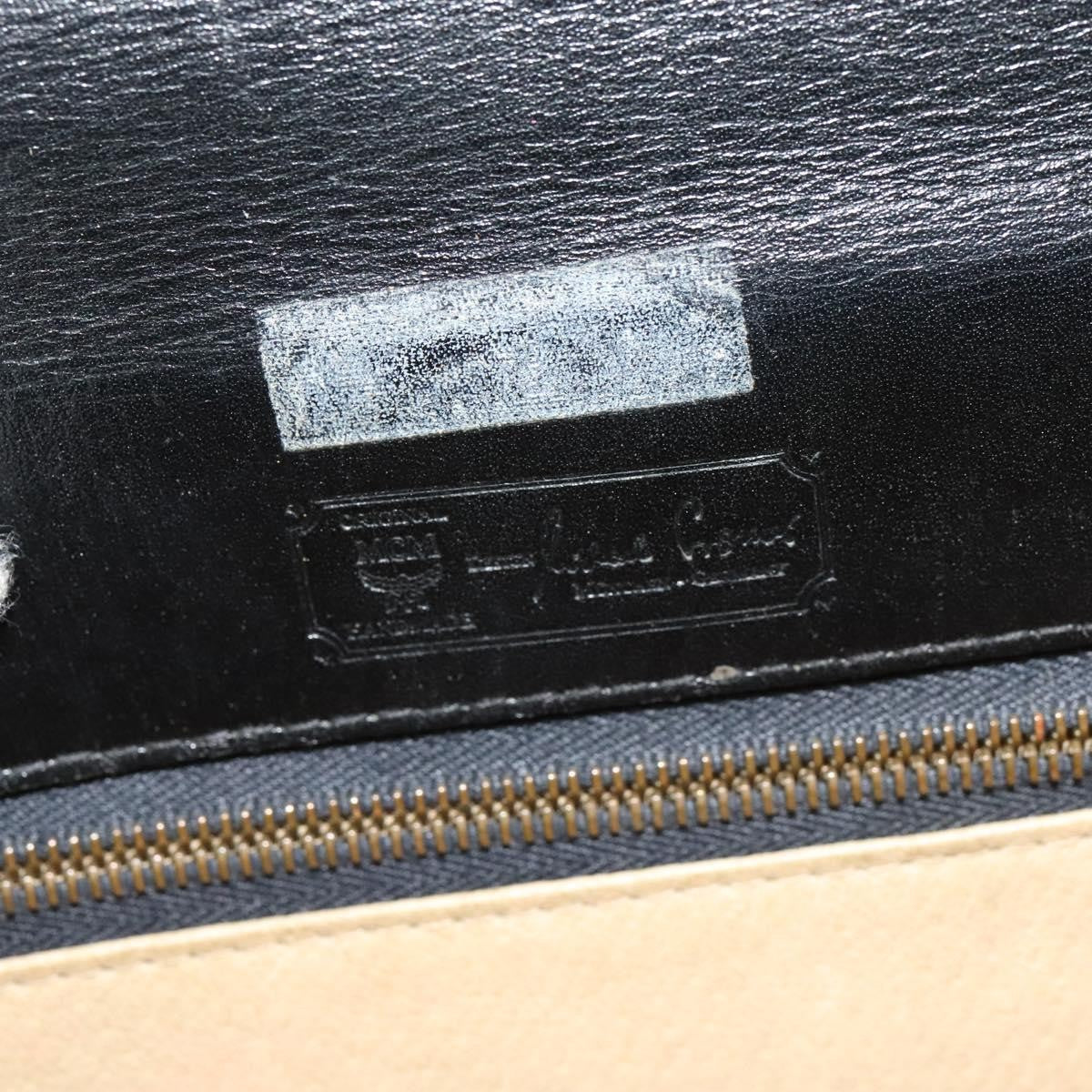 MCM Vintage Leather Black Canvas Handbag (Pre-Owned)