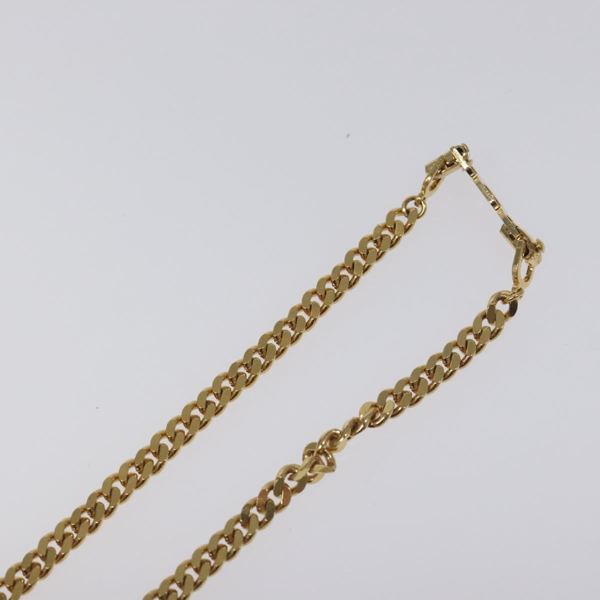 Christian Dior Cd Pendant Metal And Crystals Gold Metal Necklace Jewelry (Pre-Owned)