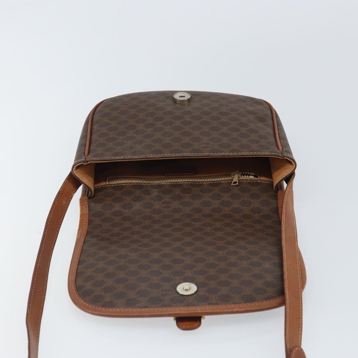 Celine Vintage Macadam Canvas Brown Canvas Backpack Bag (Pre-Owned)