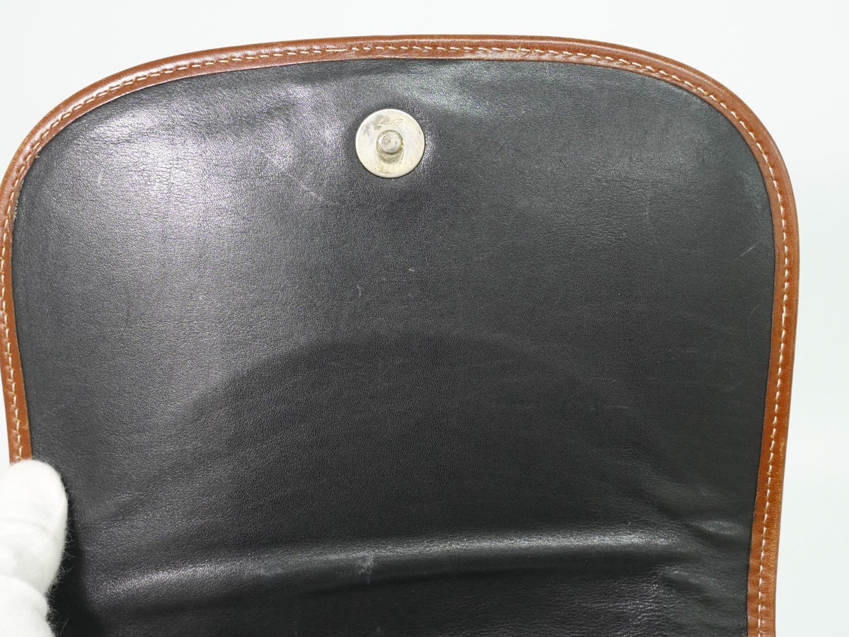 Celine Flap Shoulder Leather Black Leather Shoulder Bag Bag (Pre-Owned)