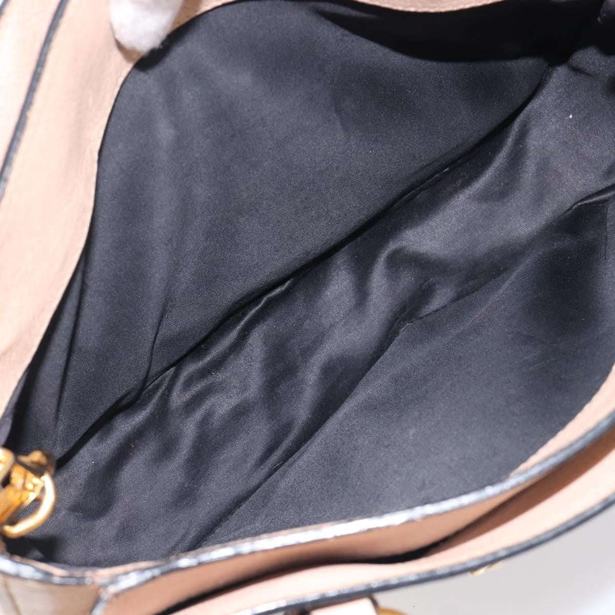 Miu Miu Madras Convertible Lock Leather Pink Leather Tote Bag Bag (Pre-Owned)