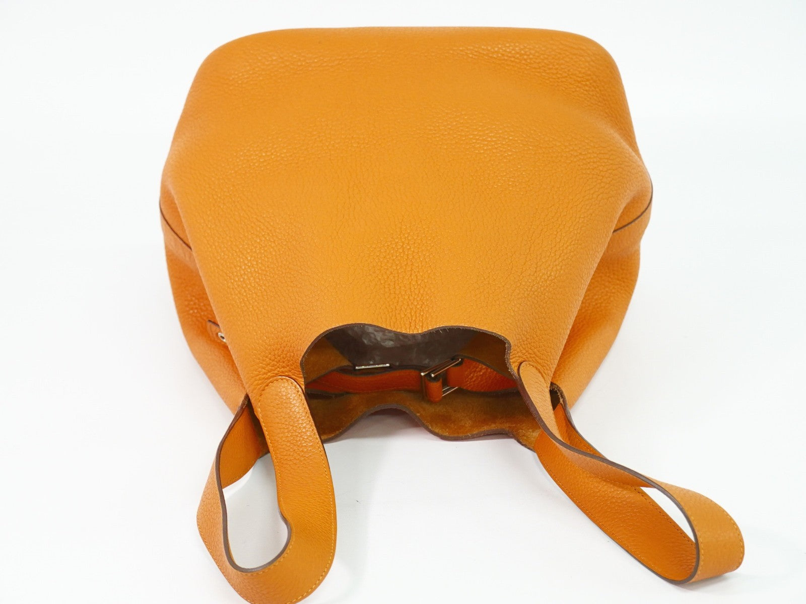 Hermes Picotin Lock Togo Orange Leather Handbag (Pre-Owned)
