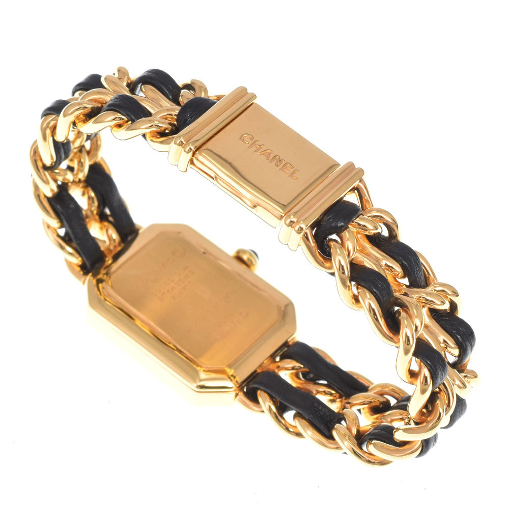Chanel Premiere Rock Quartz Plated Metal And Leather Watch (Pre-Owned)