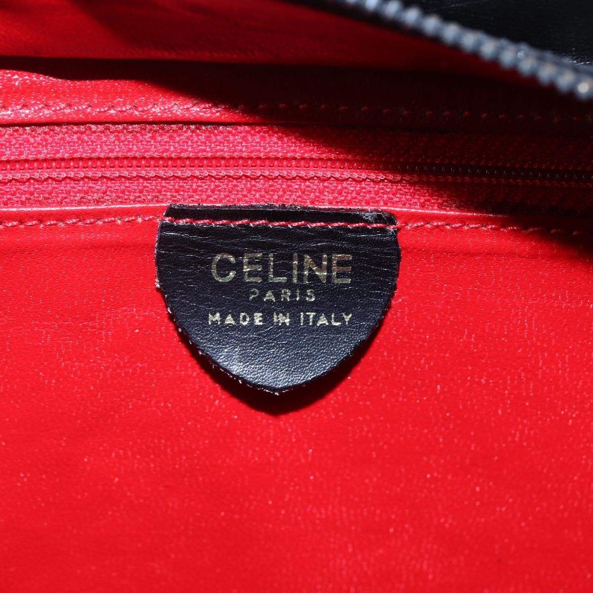 Celine Tote Leather Black Leather Tote Bag Bag (Pre-Owned)