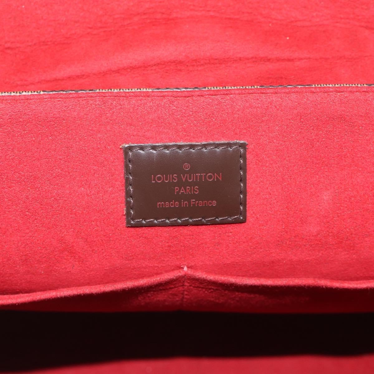 Louis Vuitton Bergamo Damier Brown Canvas Handbag (Pre-Owned)