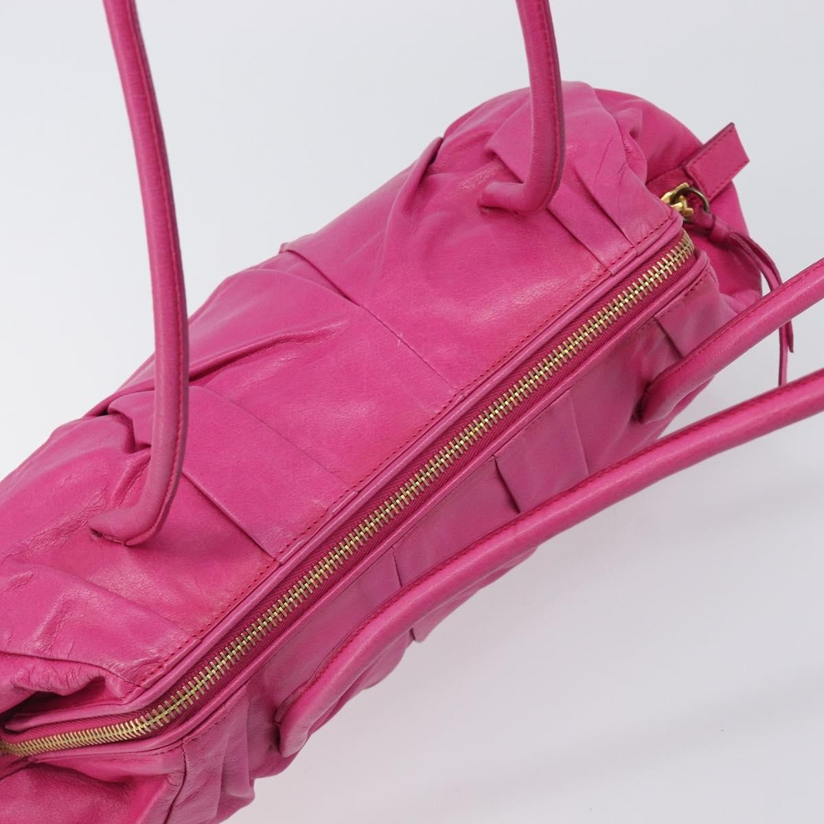 Miu Miu Shoulder Leather Pink Leather Shoulder Bag Bag (Pre-Owned)