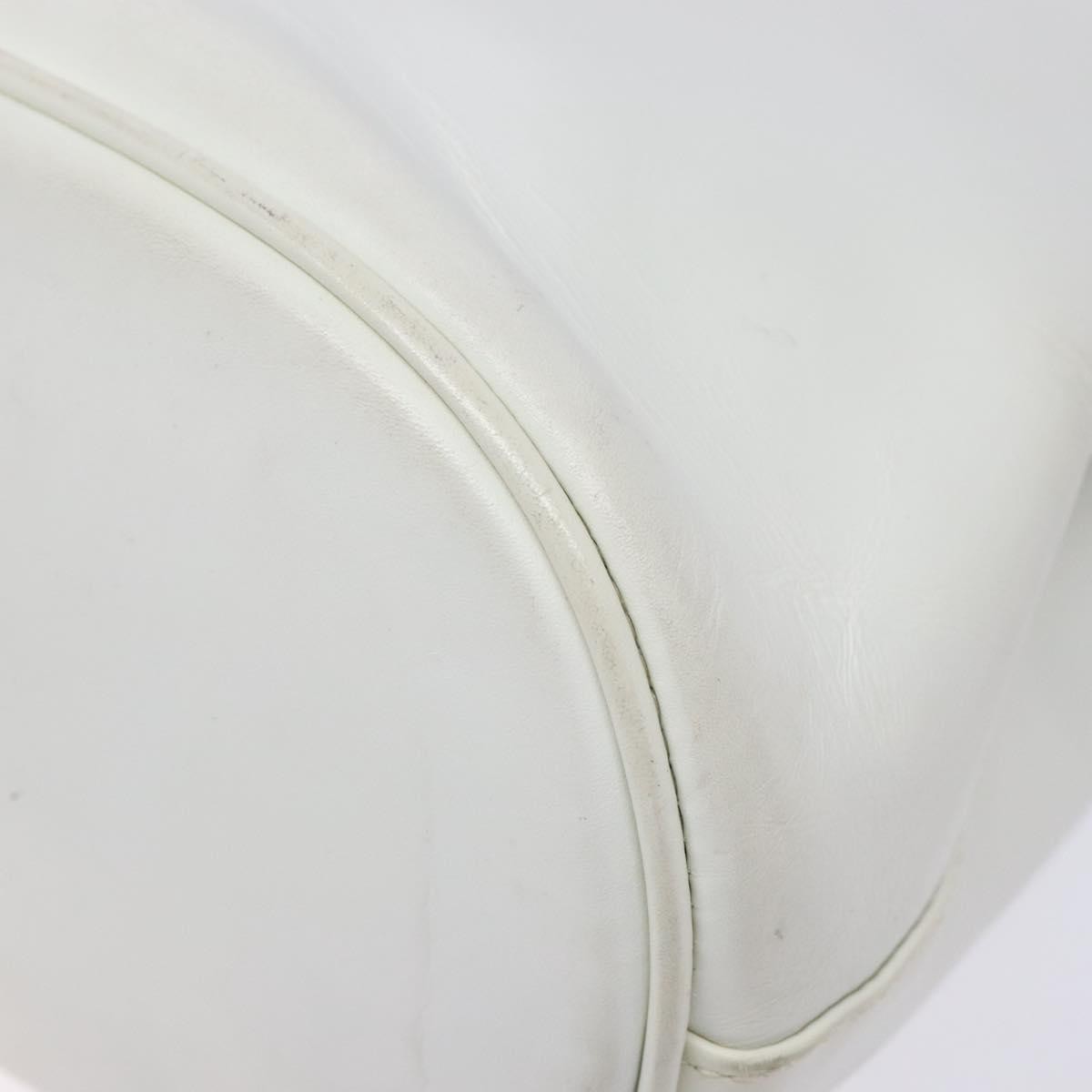 Salvatore Ferragamo Vintage Gancini Convertible Top Handle Leather White Leather Handbag (Pre-Owned)