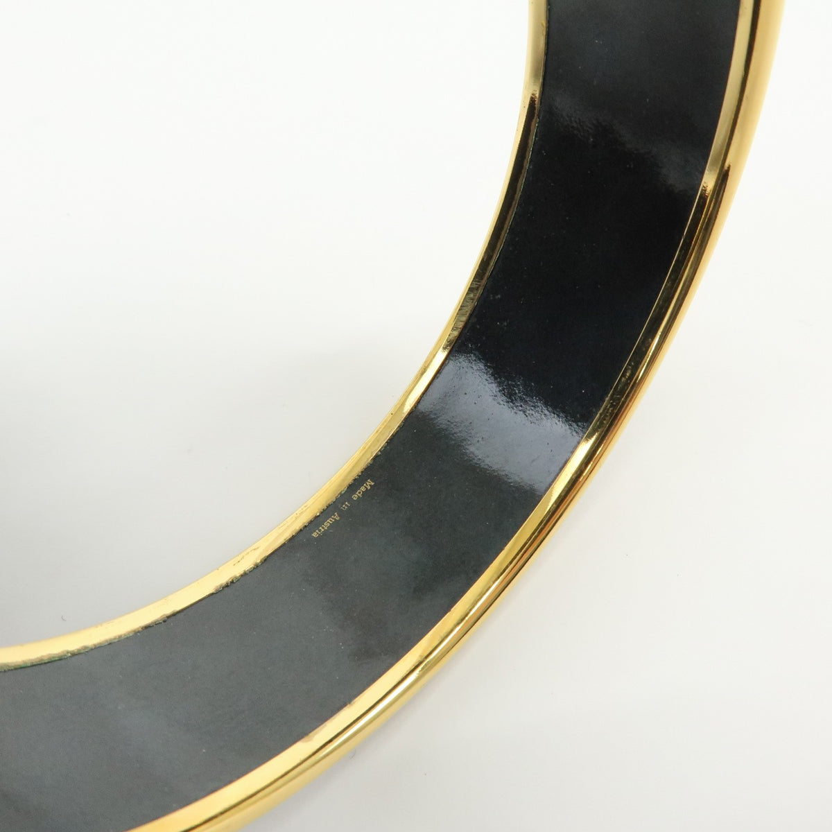 Hermes Caleche Bangle Enamel Gold Gold_Plated Bracelet Jewelry (Pre-Owned)