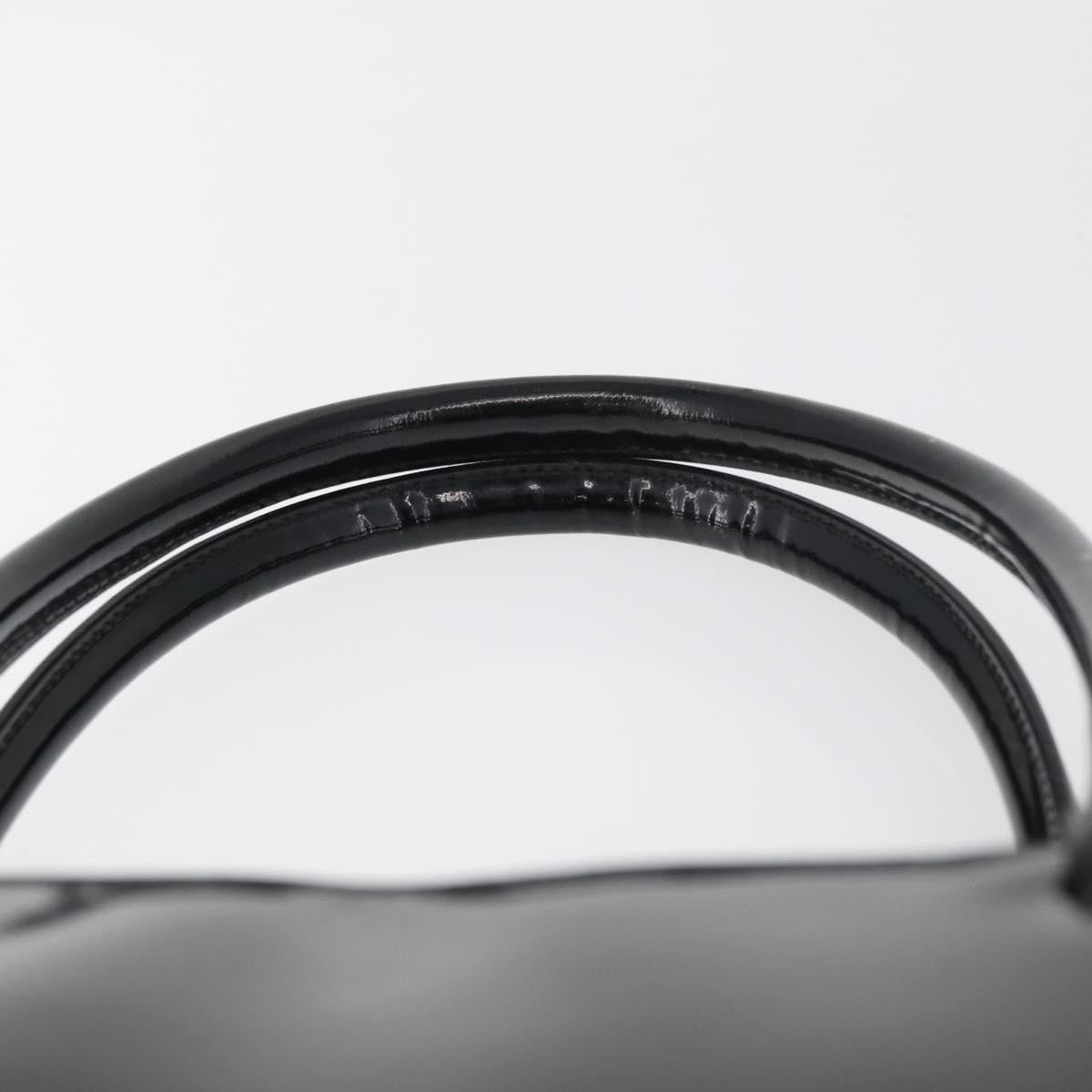 Salvatore Ferragamo Vintage Patent Leather Black Patent_Leather Tote Bag Bag (Pre-Owned)