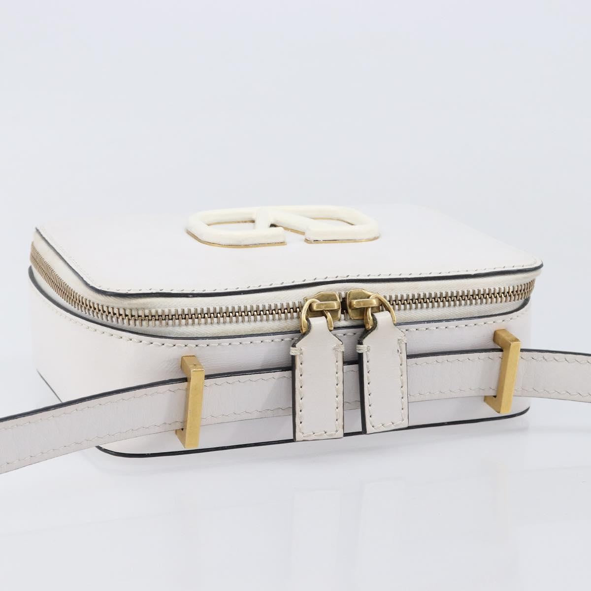 Valentino Garavani Vsling Leather White Leather Shoulder Bag Bag (Pre-Owned)