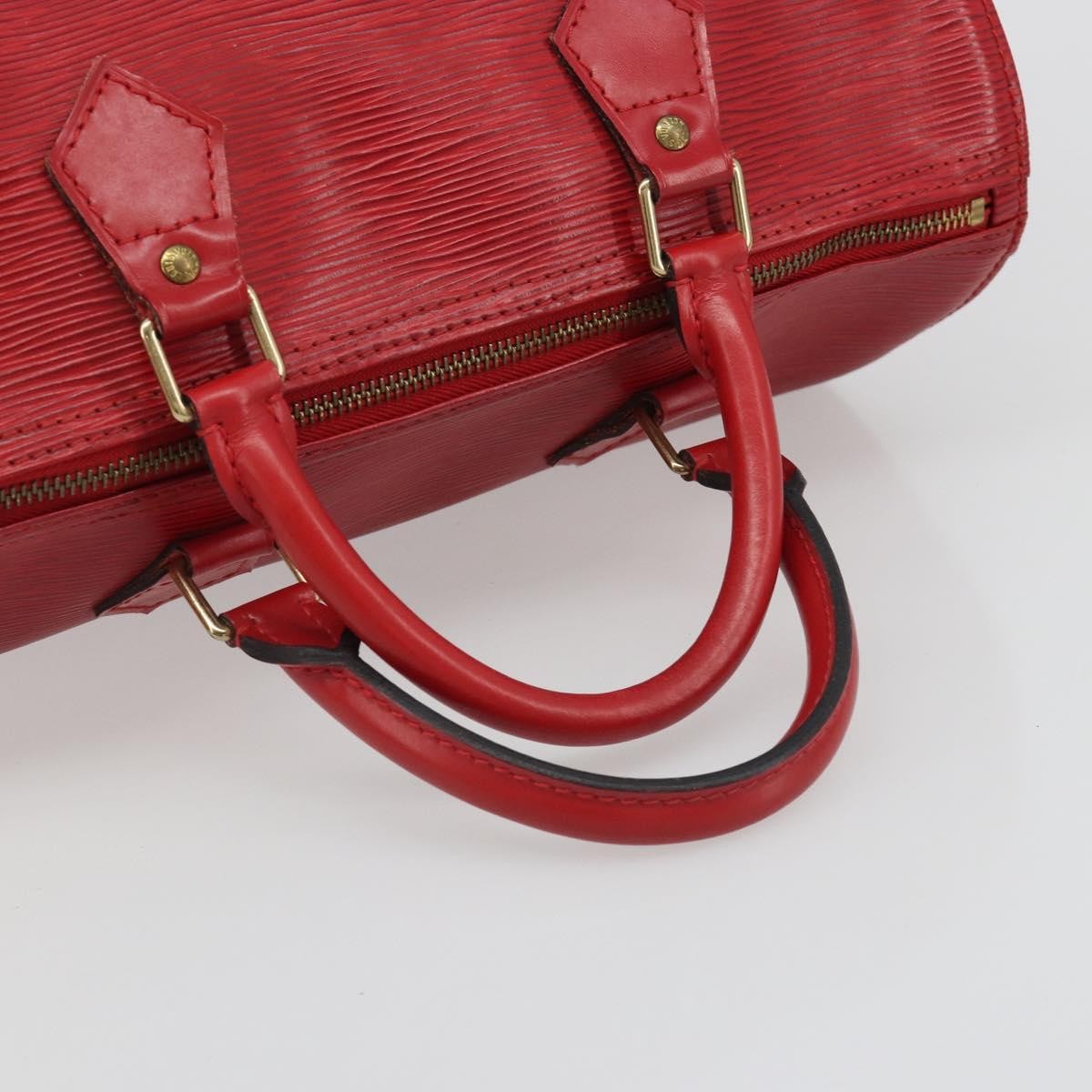 Louis Vuitton Speedy Epi Leather Red Leather Handbag (Pre-Owned)