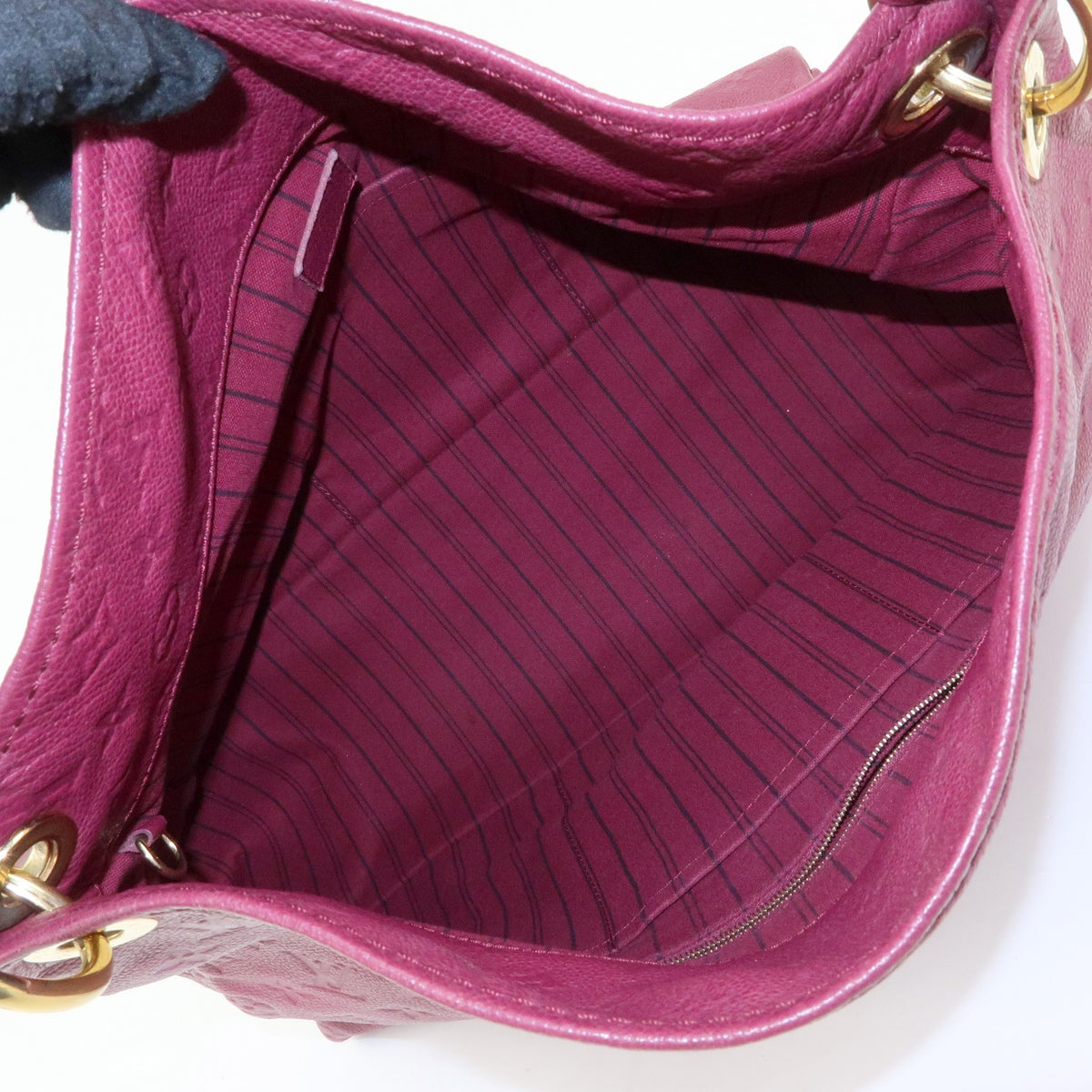 Louis Vuitton Artsy Monogram Empreinte Leather Burgundy Leather Handbag (Pre-Owned)