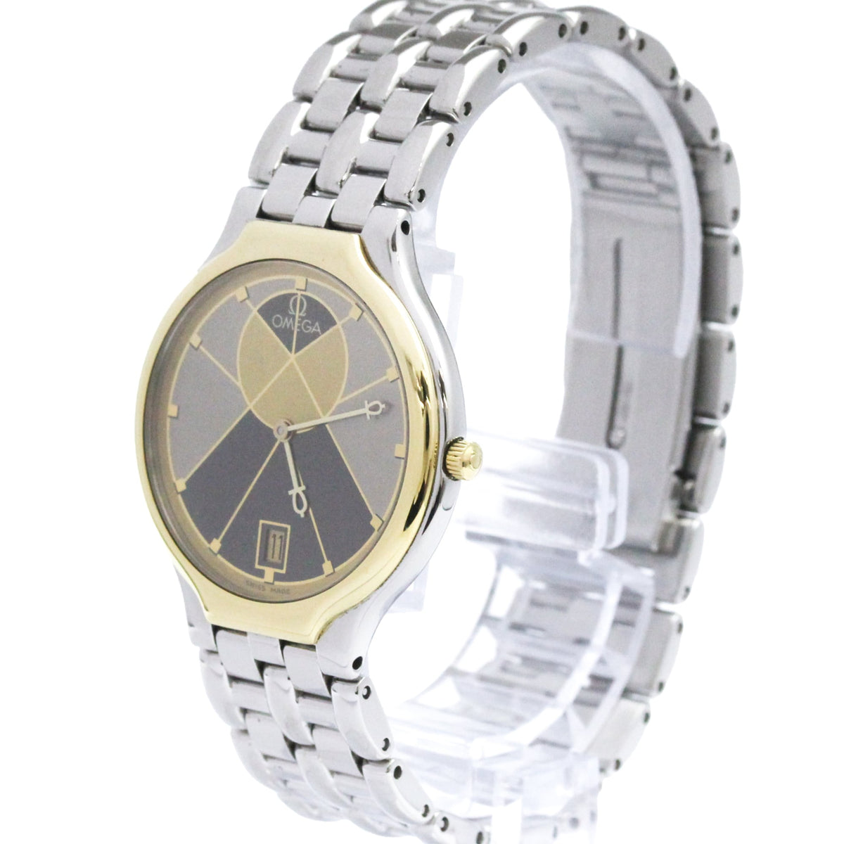 Omega De Ville Quartz Stainless Steel And Yellow Gold Watch (Pre-Owned)