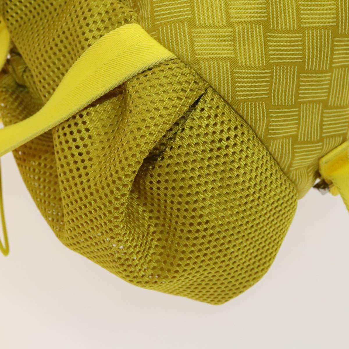 Bottega Veneta Vintage Nylon Yellow Nylon Backpack Bag (Pre-Owned)