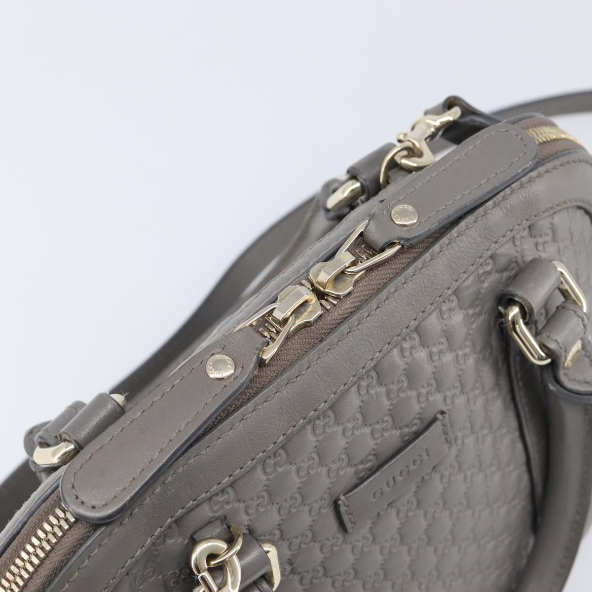 Gucci Convertible Dome Satchel Microguccissima Leather Gray Leather Handbag (Pre-Owned)