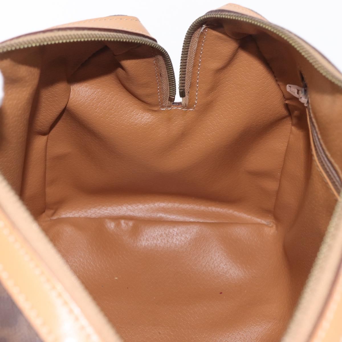 Celine Vintage Boston Macadam Coated Canvas Brown Pvc Handbag (Pre-Owned)