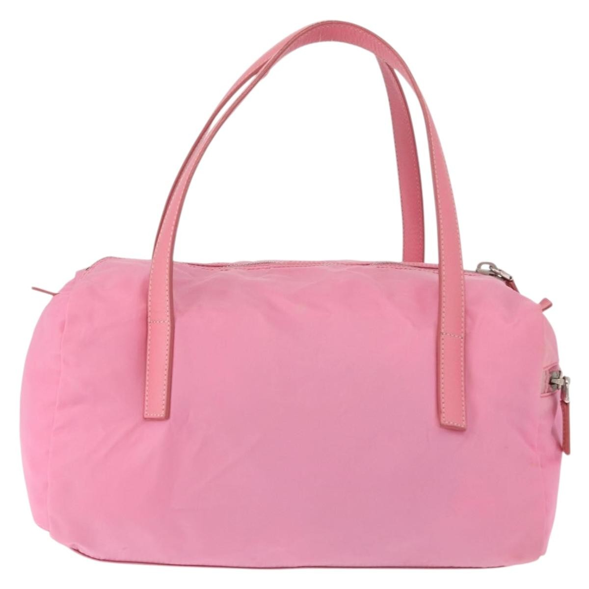 Prada Side Pocket Convertible Duffle Tessuto Pink Nylon Handbag (Pre-Owned)