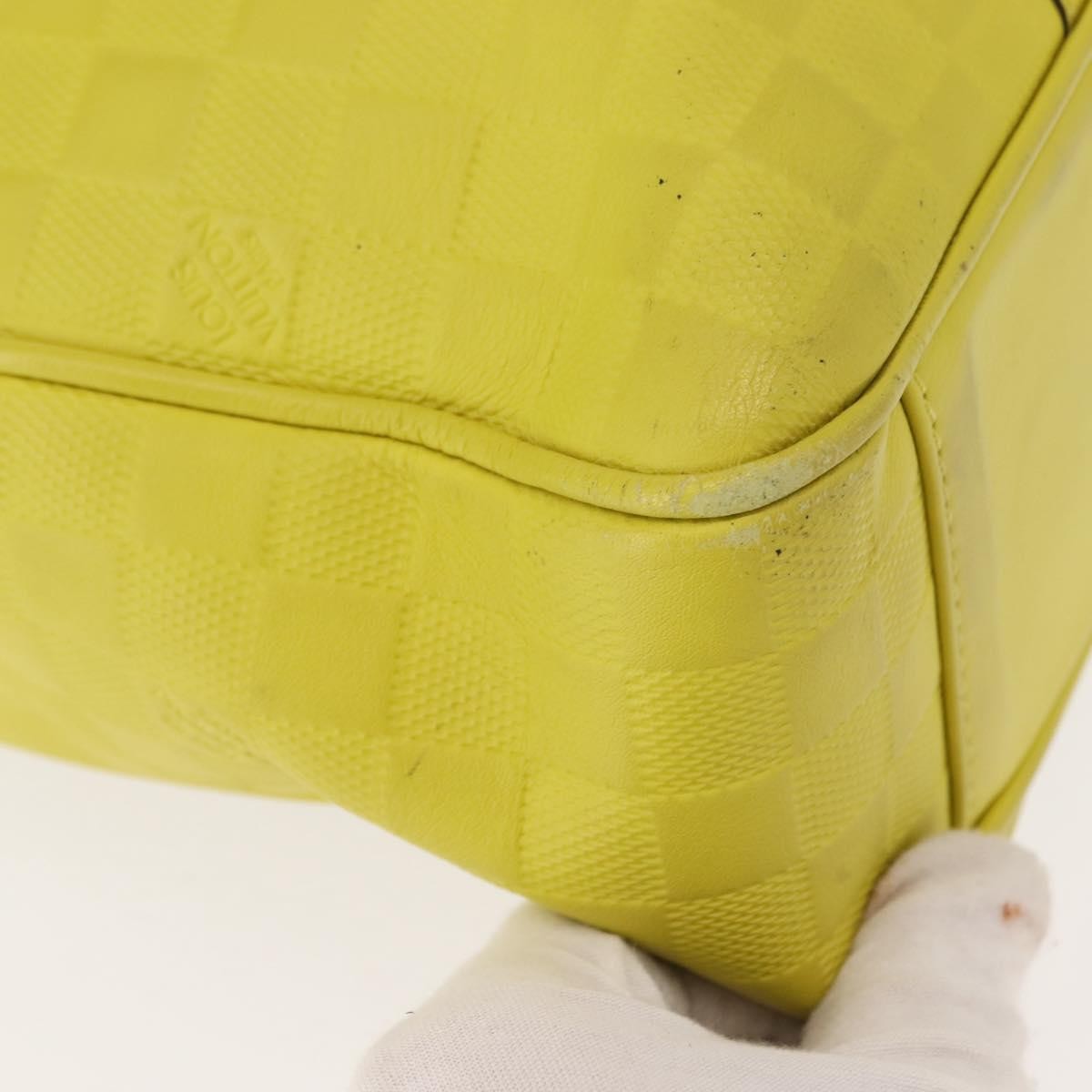 Louis Vuitton Tadao Damier Infini Leather Yellow Leather Handbag (Pre-Owned)