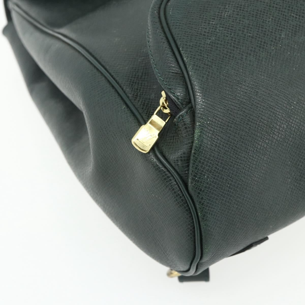 Louis Vuitton Cassiar Taiga Leather Green Leather Backpack Bag (Pre-Owned)