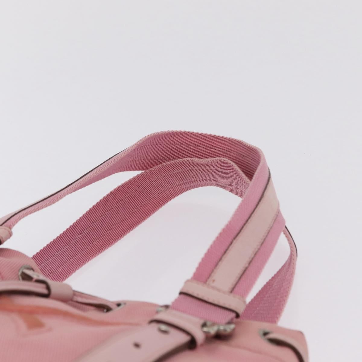 Saint Laurent Kahala Drawstring Canvas Pink Canvas Tote Bag Bag (Pre-Owned)