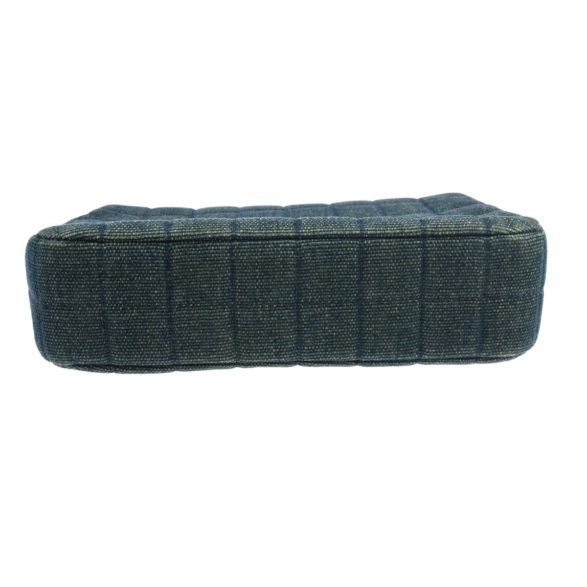 Chanel Chocolate Bar Mademoiselle Top Handle Quilted Denim Blue Denim_Jeans Handbag (Pre-Owned)