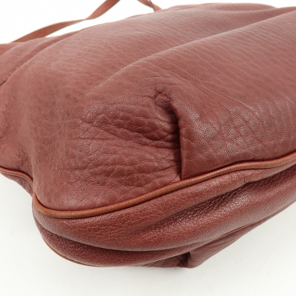 Loewe Anagram Leather Burgundy Leather Tote Bag Bag (Pre-Owned)