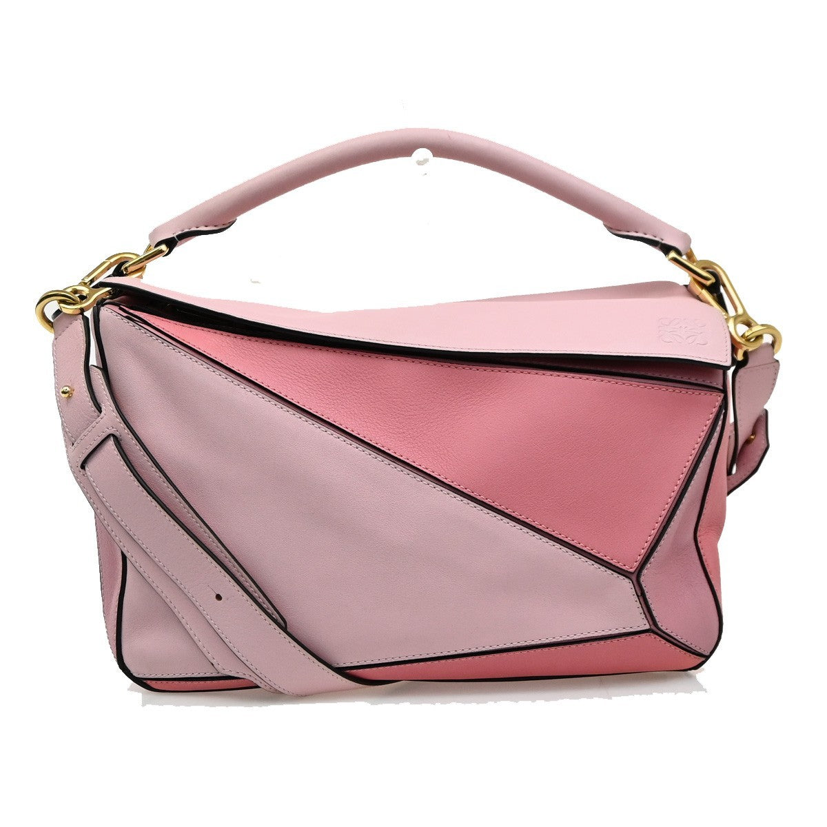 Loewe Puzzle Leather Pink Leather Handbag (Pre-Owned)