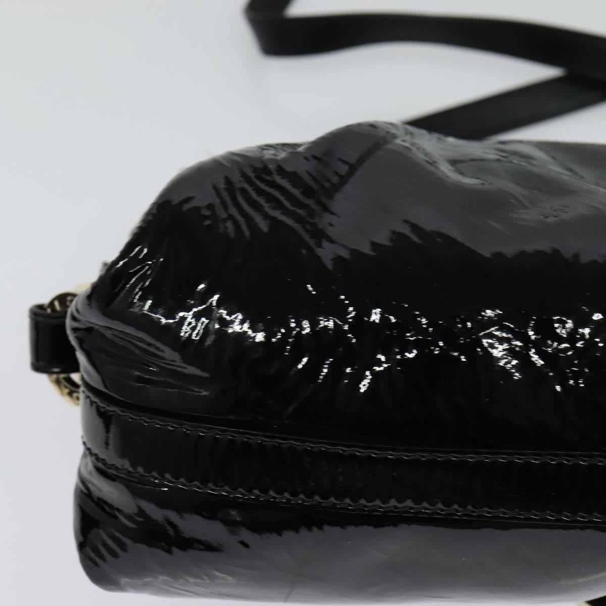 Bvlgari Chandra Flap Enamel Black Patent_Leather Shoulder Bag Bag (Pre-Owned)