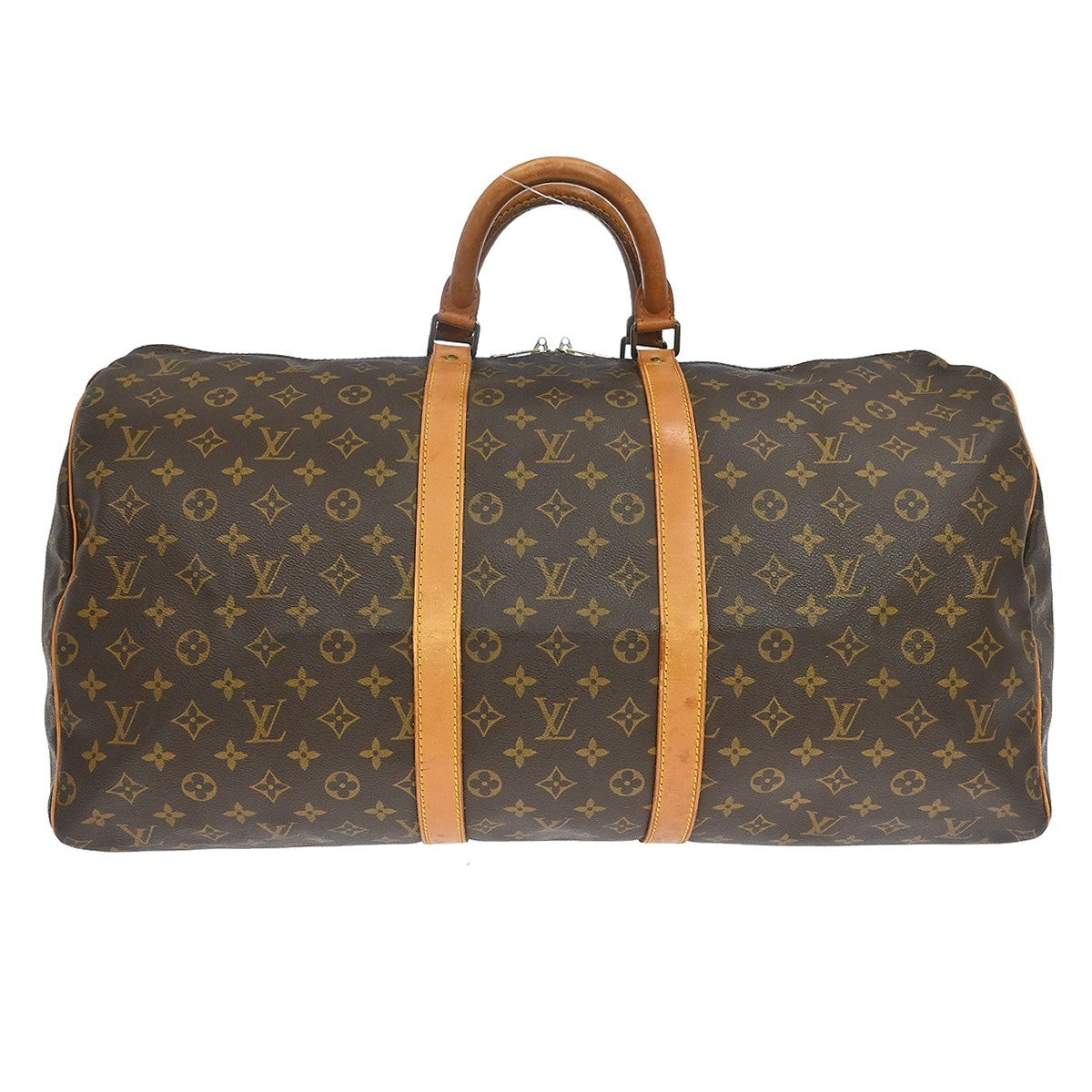 Louis Vuitton Keepall Monogram Brown Canvas Travel Bag Bag (Pre-Owned)