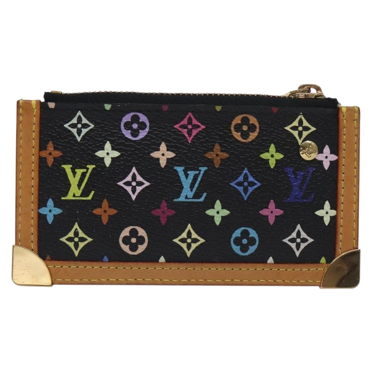 Louis Vuitton Pochette Clés Monogram Canvas Black Canvas Wallets Accessory (Pre-Owned)
