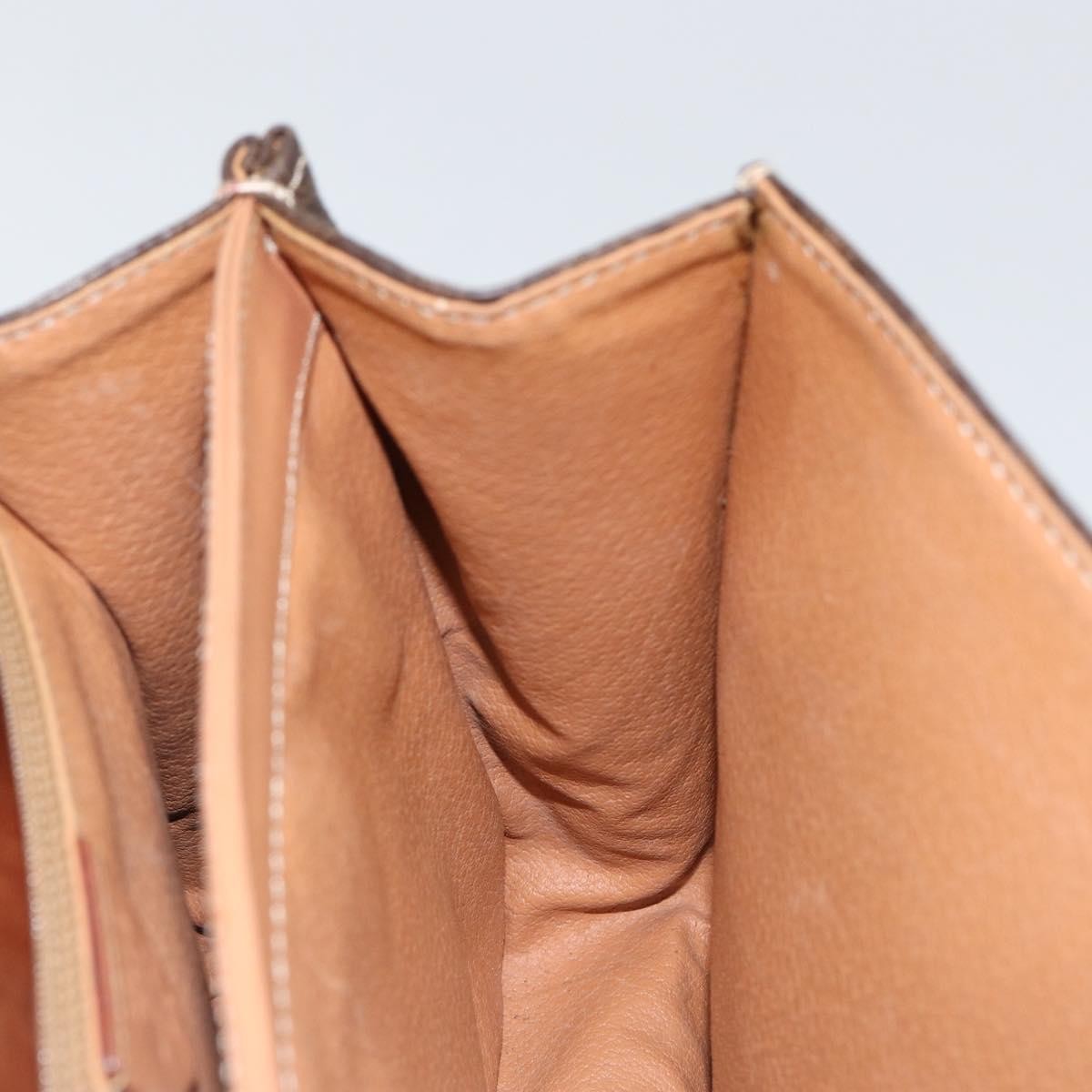 Celine Vintage Macadam Canvas Brown Pvc Handbag (Pre-Owned)