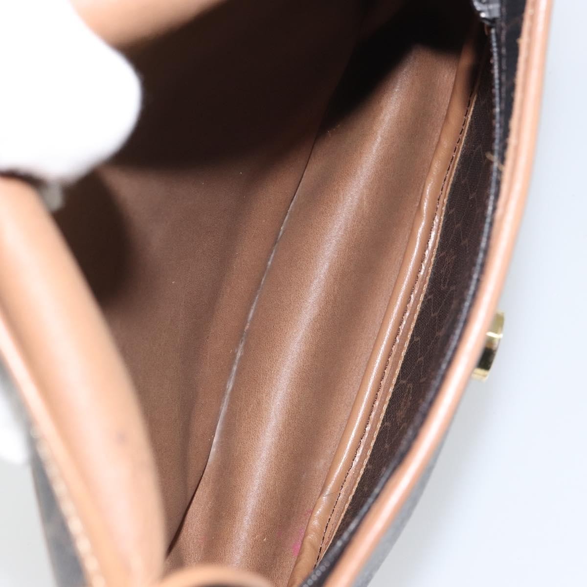 Christian Dior Vintage Honeycomb Flap Coated Canvas Black Canvas Shoulder Bag Bag (Pre-Owned)