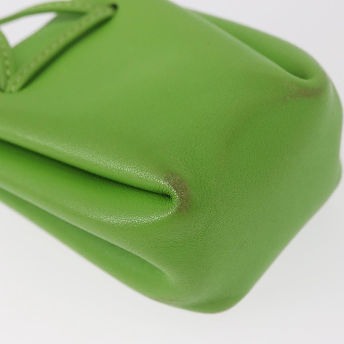Hermes Vespa Leather Green Leather Clutche & Pouche Bag (Pre-Owned)