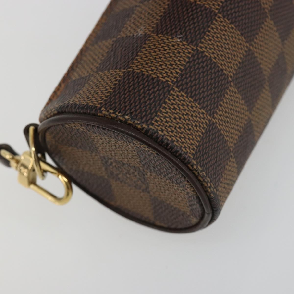 Louis Vuitton Papillon Pochette Damier Brown Canvas Clutche & Pouche Bag (Pre-Owned)