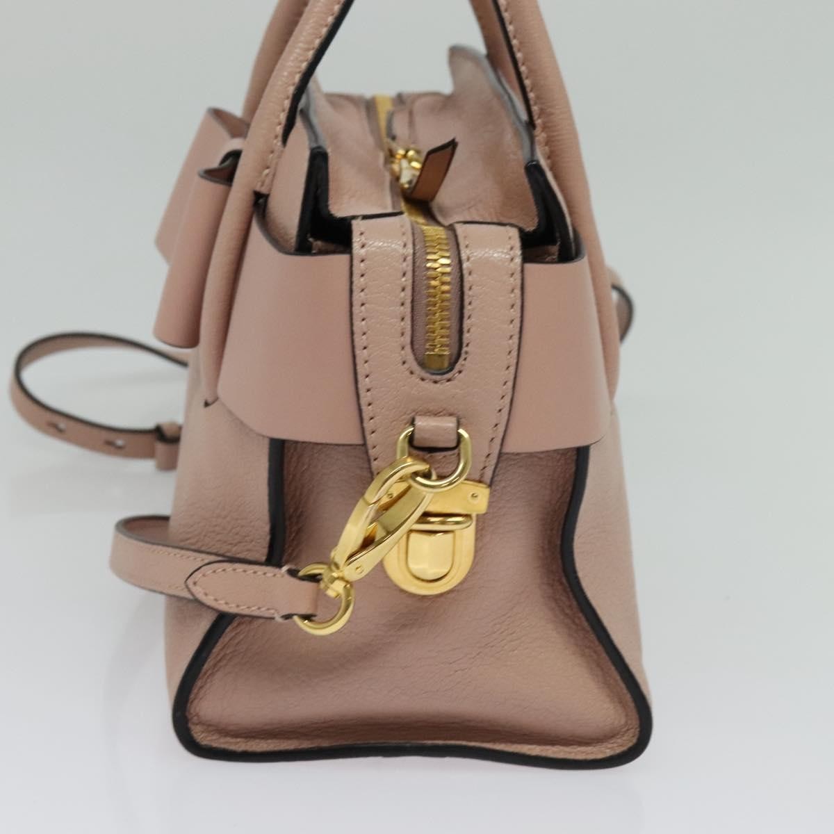 Miu Miu Madras Fiocco Bow Leather Pink Leather Bag (Pre-Owned)