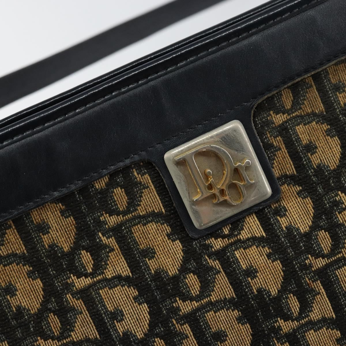 Christian Dior Vintage Trotter Canvas Navy Canvas Shoulder Bag Bag (Pre-Owned)