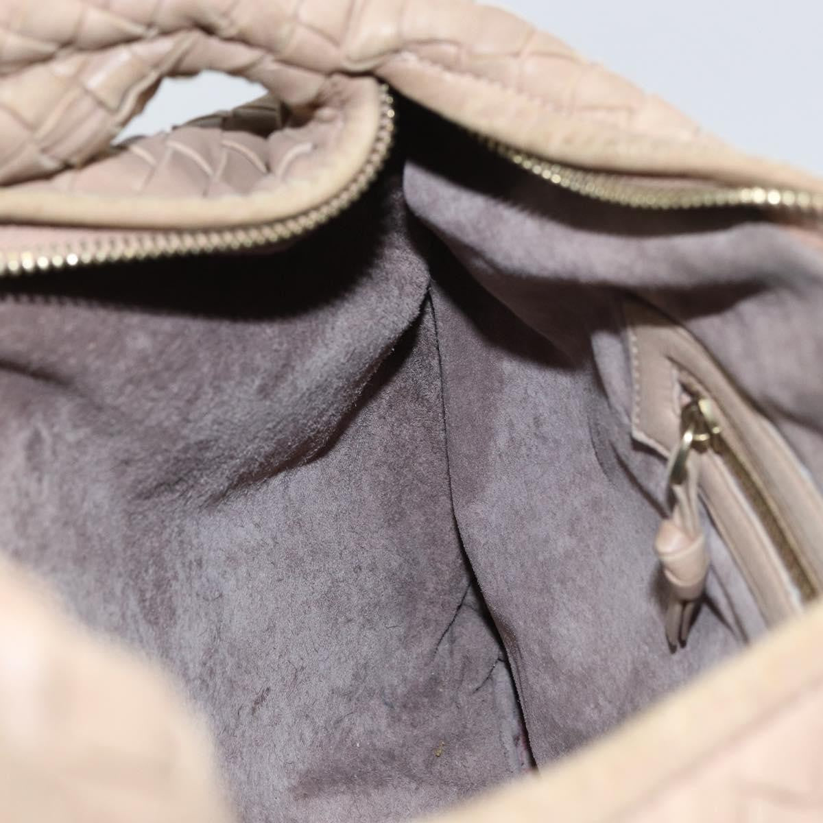 Bottega Veneta Veneta Hobo Intrecciato Nappa Beige Leather Shoulder Bag Bag (Pre-Owned)