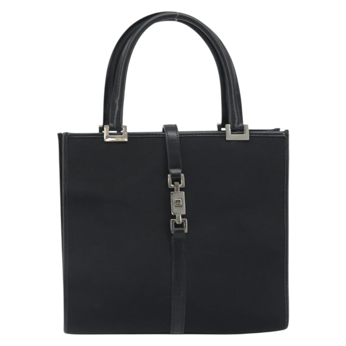 Gucci Jackie Gg Canvas Black Canvas Tote Bag Bag (Pre-Owned)